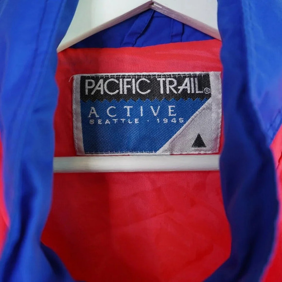 Pacific Trail Jacket Windbreaker Hot Pink Vintage‎ 90s Men's Neon SZ L Retro - Picture 7 of 7